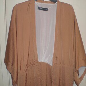 Women's Zara Bronze Open Front Lined Jacket Size M
